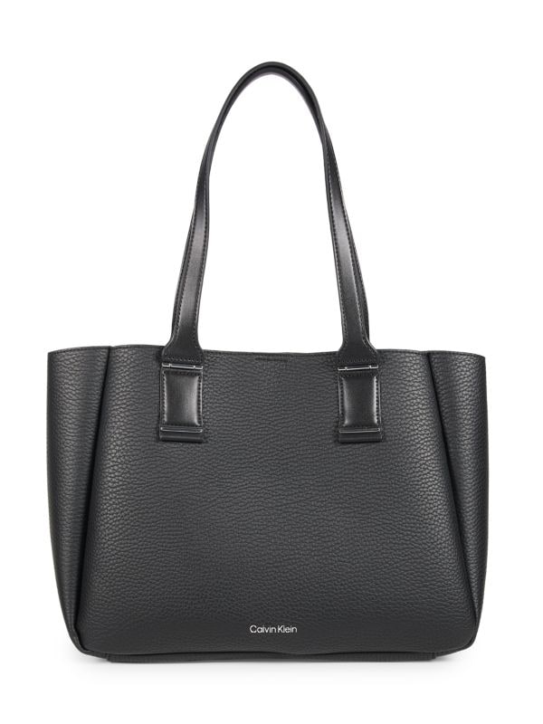 Jett Faux Leather Tote Calvin Klein