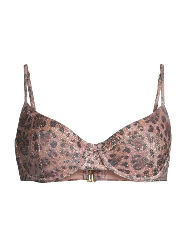 Nola Leopard Underwire Bikini Top Ramy Brook