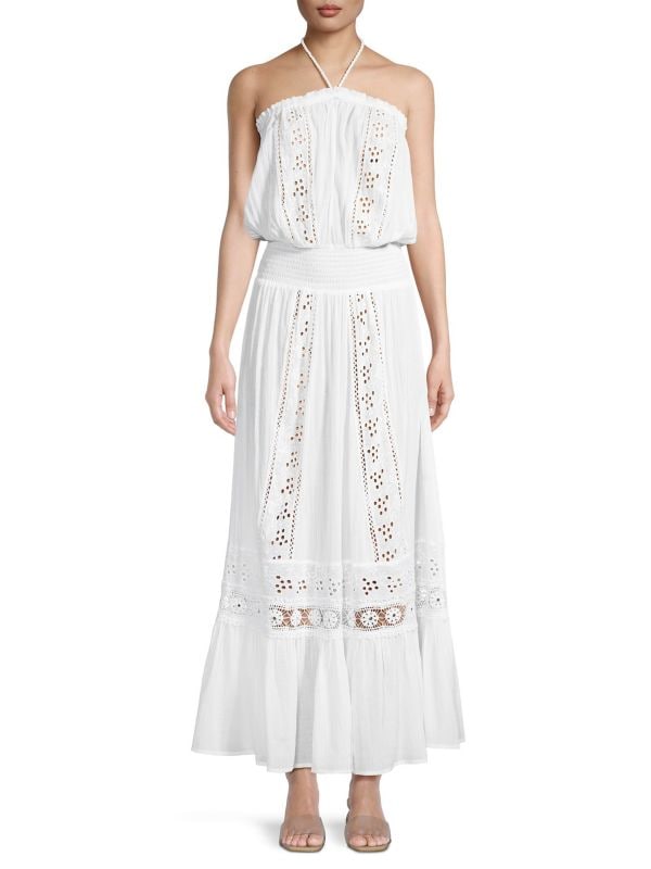 Elyse Cotton Halter Maxi Dress Ramy Brook