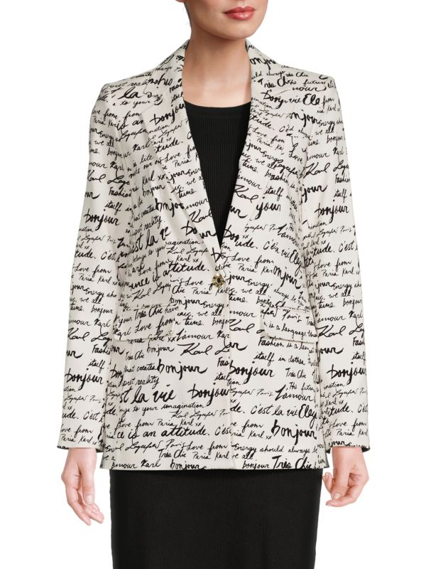 Logo Script Blazer Karl Lagerfeld Paris