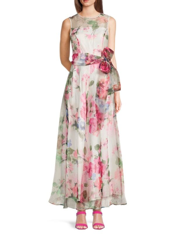 Floral Wide Leg Organza Jumpsuit Eliza J