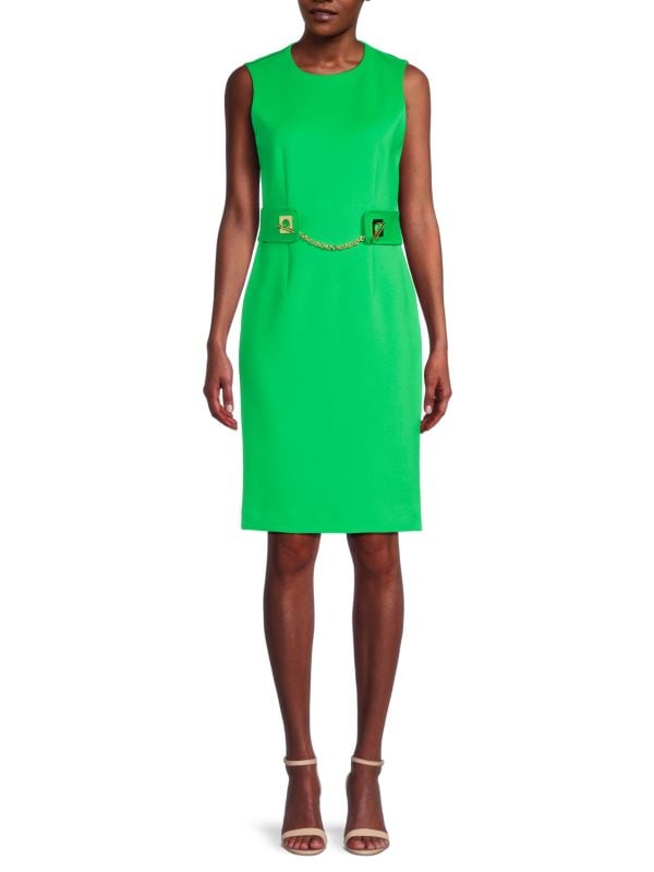 Toggle Belt Dress Halston