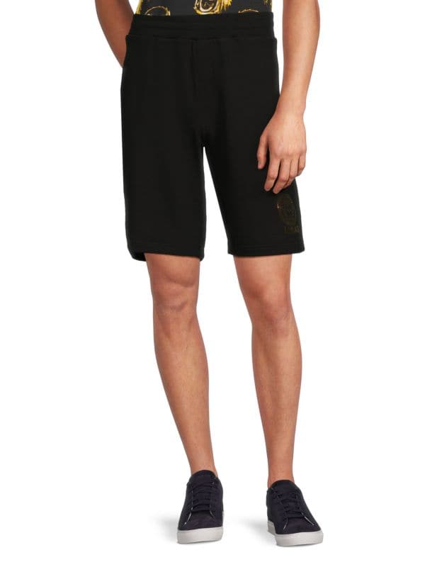 Logo Cotton Shorts Versace