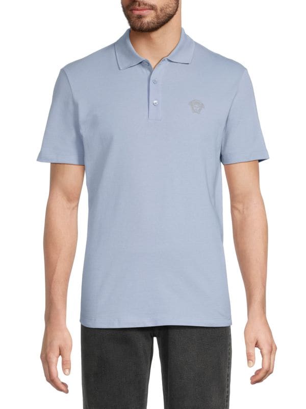 Logo Cotton Polo Versace