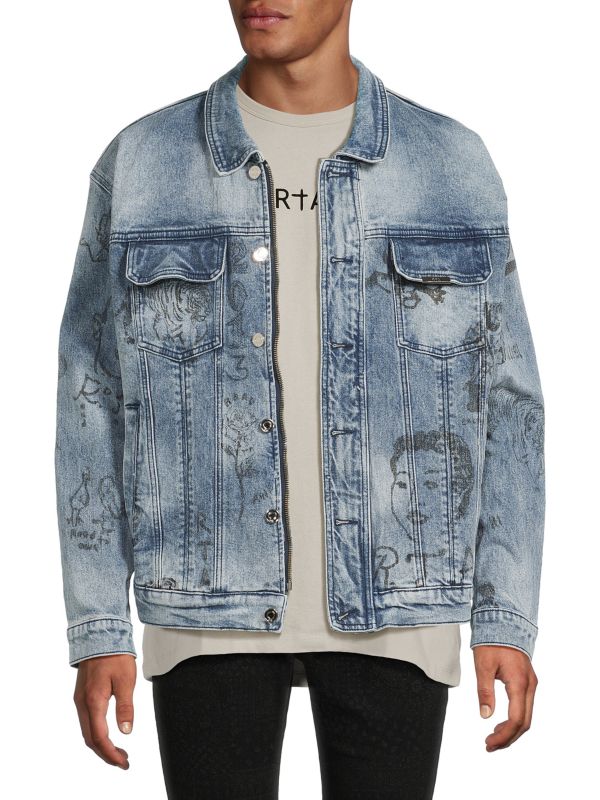 Graphic Washed Denim Jacket RtA