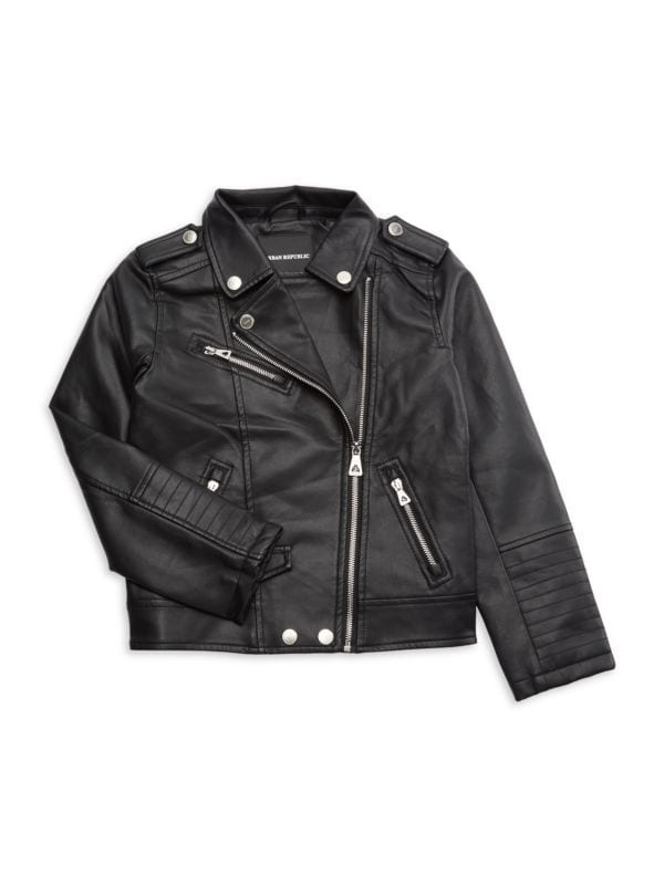 Little Girl's & Girl's Faux Leather Jacket Urban Republic