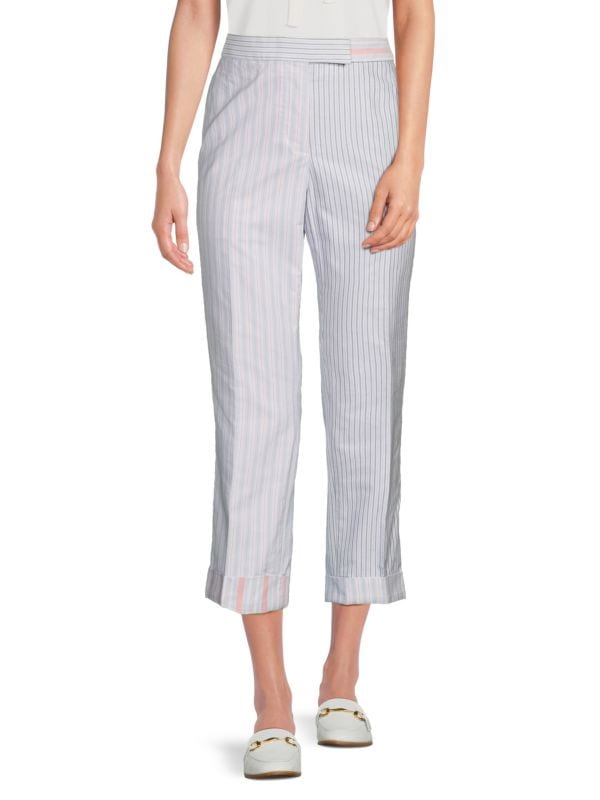 Striped Cotton Pants Thom Browne