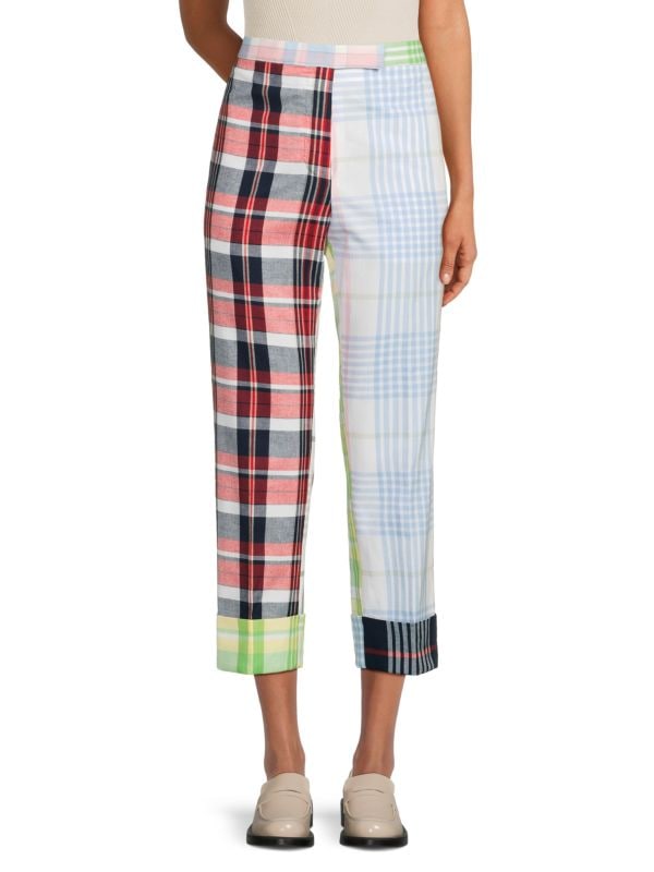 Checked Cropped Pants Thom Browne