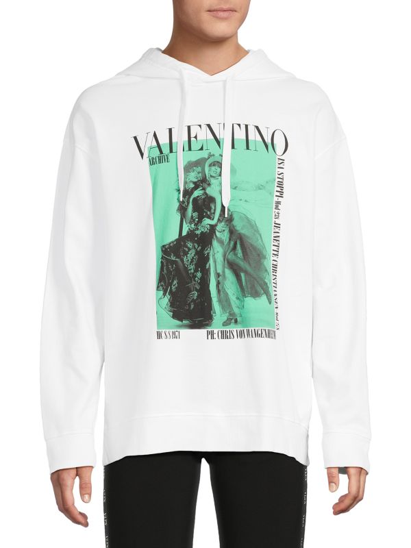 Graphic Cotton Hoodie Valentino Garavani