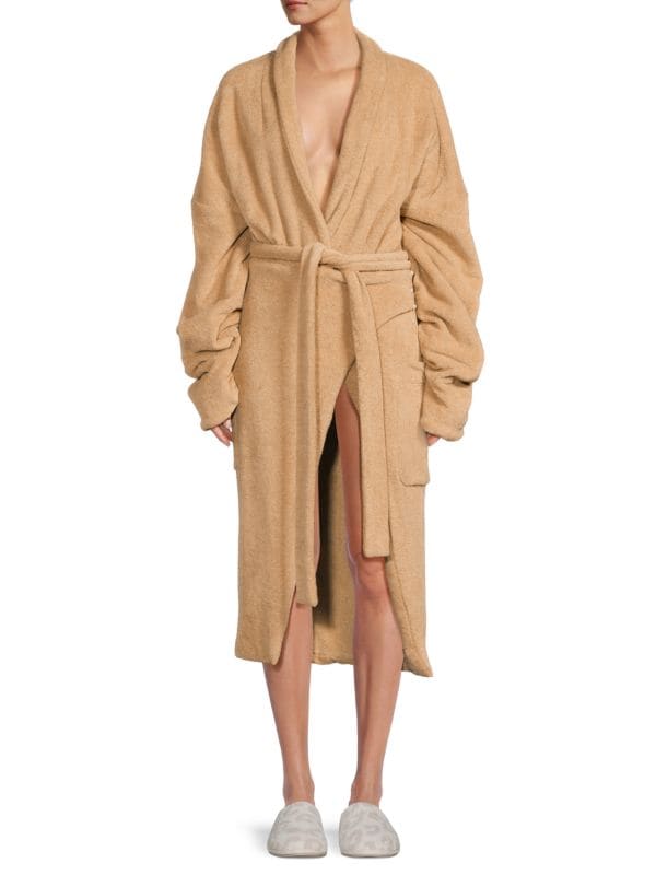 Drop Shoulder Plush Cotton Robe LaQuan Smith