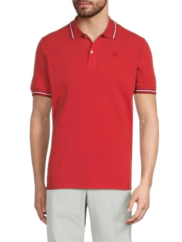 Contrast Tipped Cotton Polo Bally