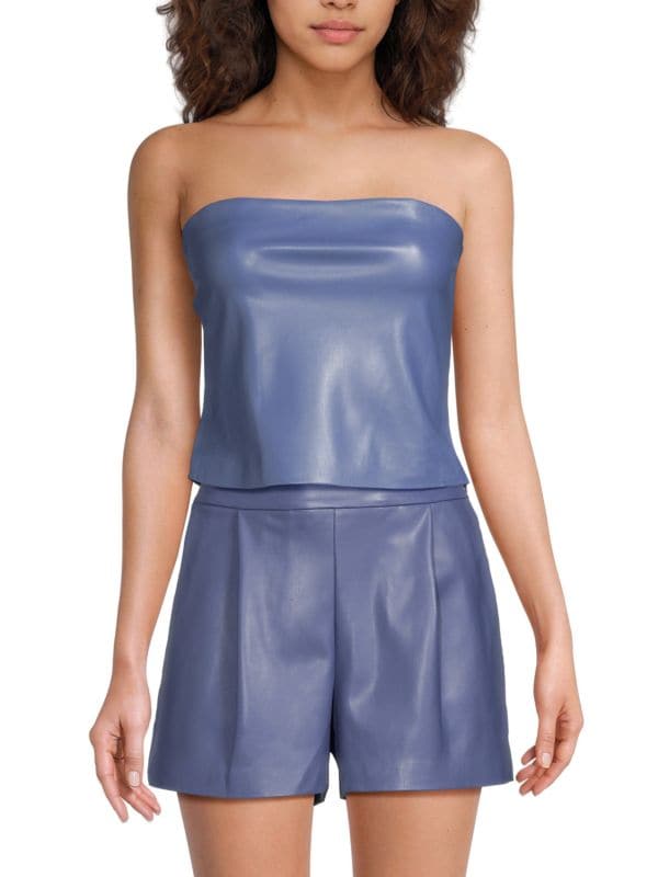 Faux Leather Tube Top Susana Monaco