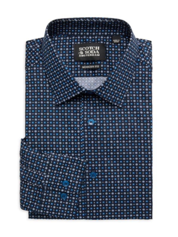 Print Modern Fit Dress Shirt Scotch & Soda