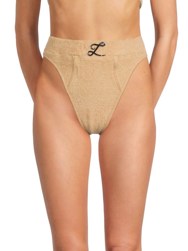 Logo Cotton Bikini Brief LaQuan Smith