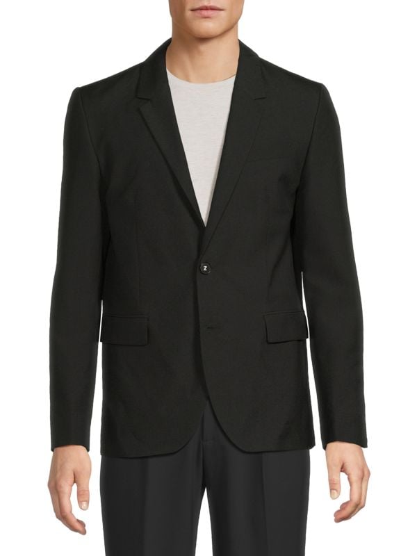 Viks Solid Virgin Wool Blend Blazer Zadig & Voltaire