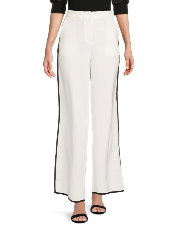 Fiona Frame-Trim Wide Leg Pants Area Stars