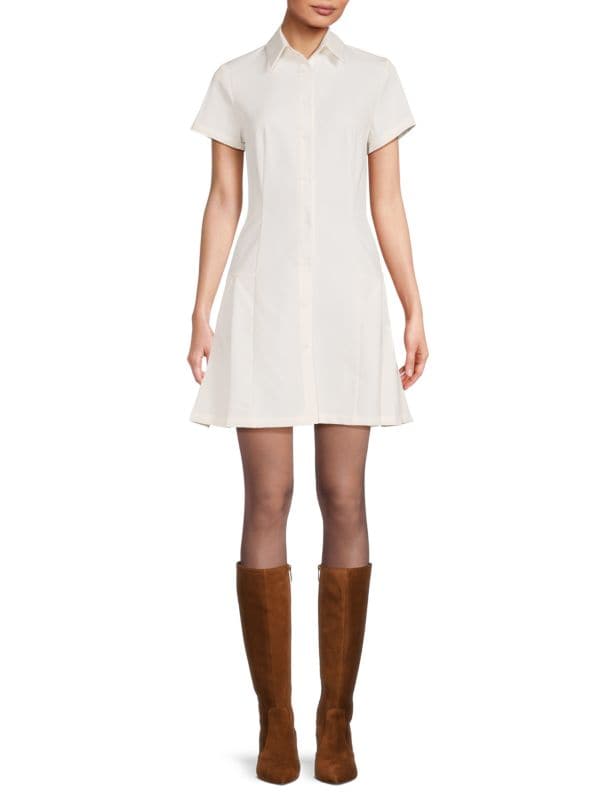 Jillie Short Sleeve Tennis Shirtdress Area Stars