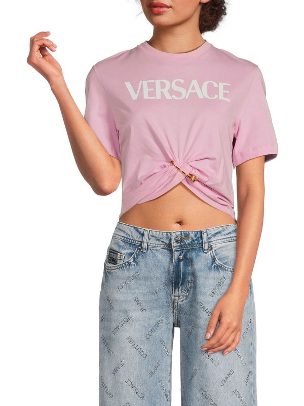 Twist Cotton T-Shirt Versace