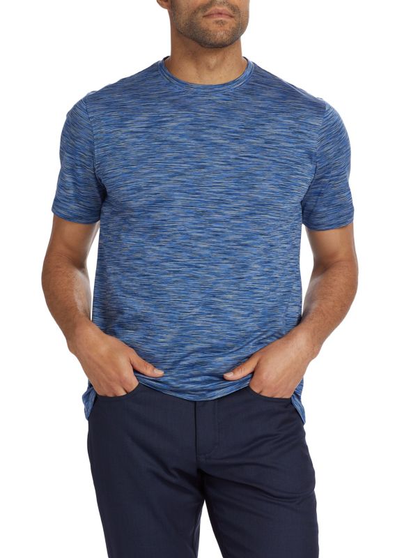 Slim-Fit Space-Dye Crewneck T-Shirt Saks Fifth Avenue