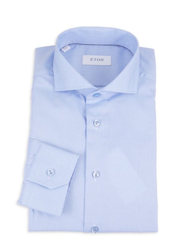 Micro Check Dress Shirt Eton