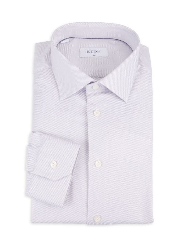 Slim Fit Striped Dress Shirt Eton