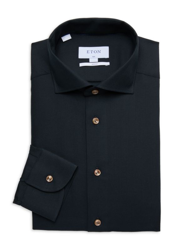 Slim Fit Merino Wool Dress Shirt Eton