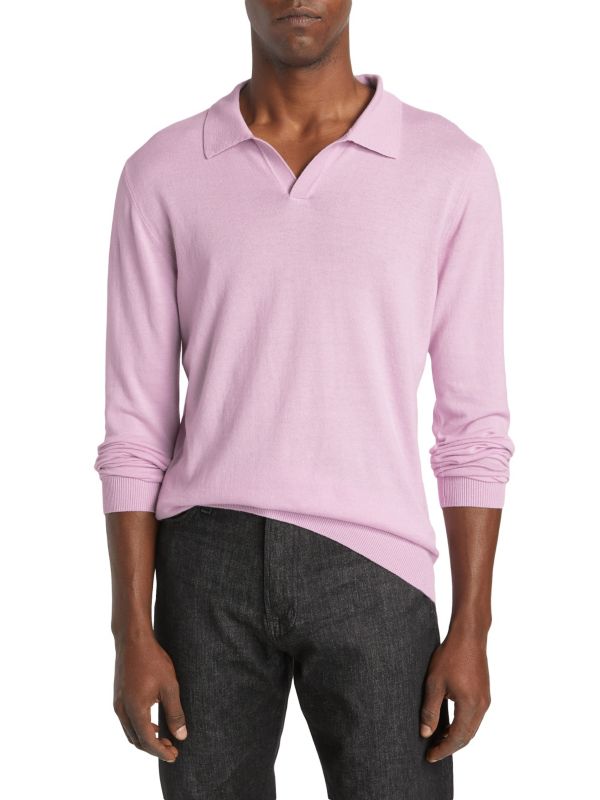 Long Sleeve Polo Saks Fifth Avenue