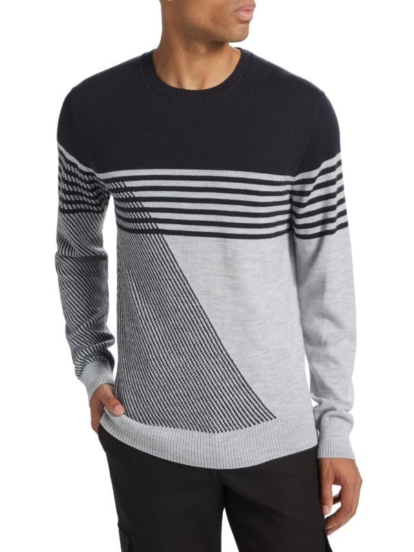 COLLECTION Spliced Striped Sweater Saks Fifth Avenue