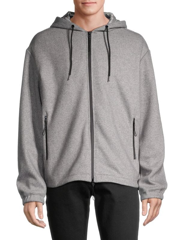 Slim-Fit Zip Hoodie Saks Fifth Avenue