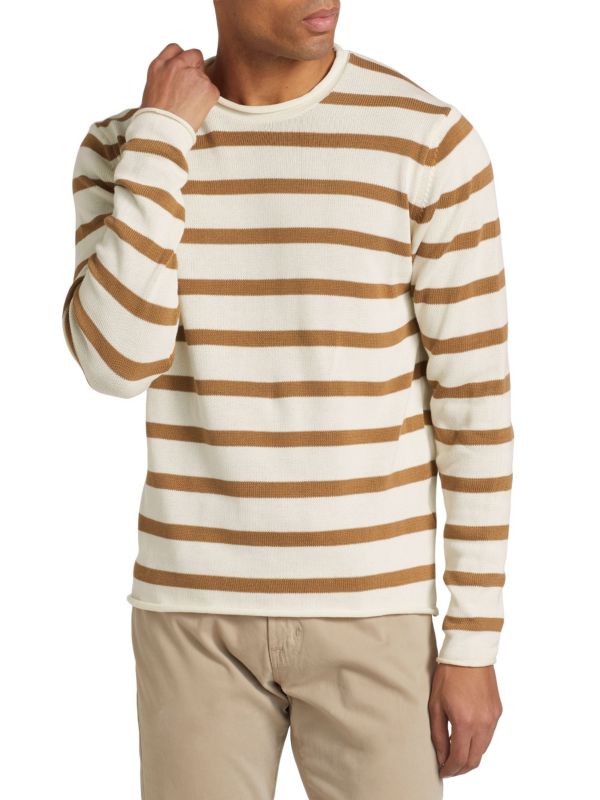 Striped Cotton Sweater Saks Fifth Avenue