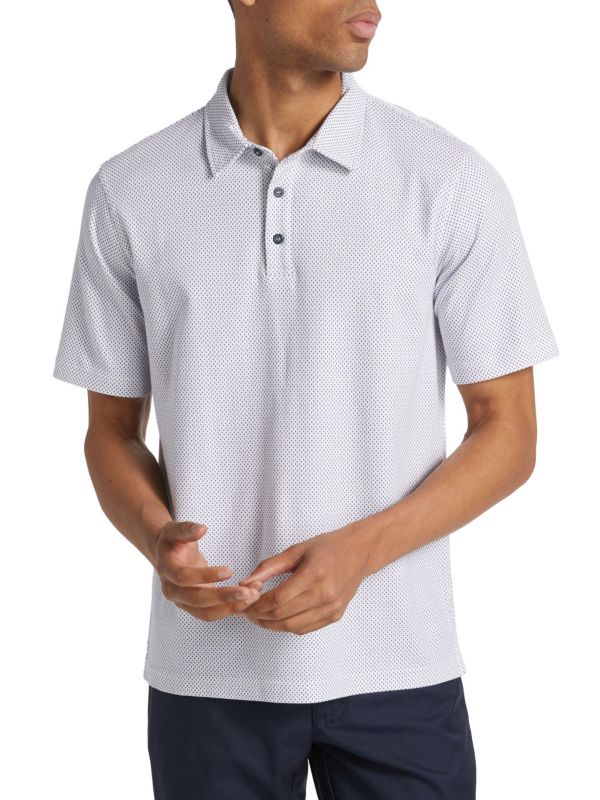 Slim-Fit Print Polo Saks Fifth Avenue