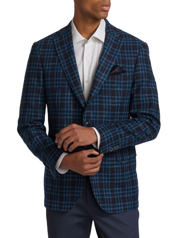 COLLECTION Contrast Plaid Sportcoat Saks Fifth Avenue