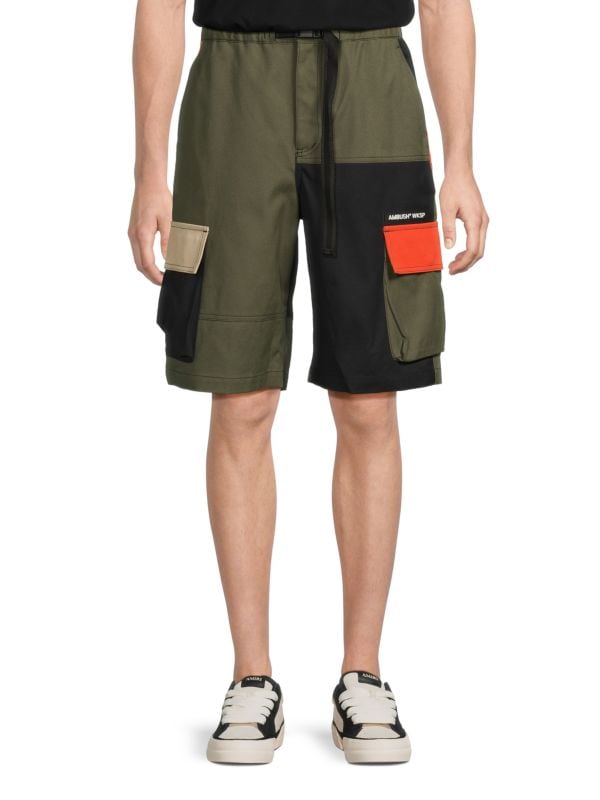 Pannelled Cotton Shorts Ambush