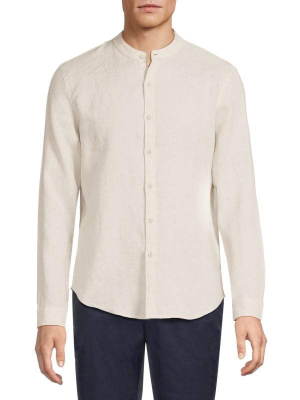 Linen Button-Front Shirt Onia