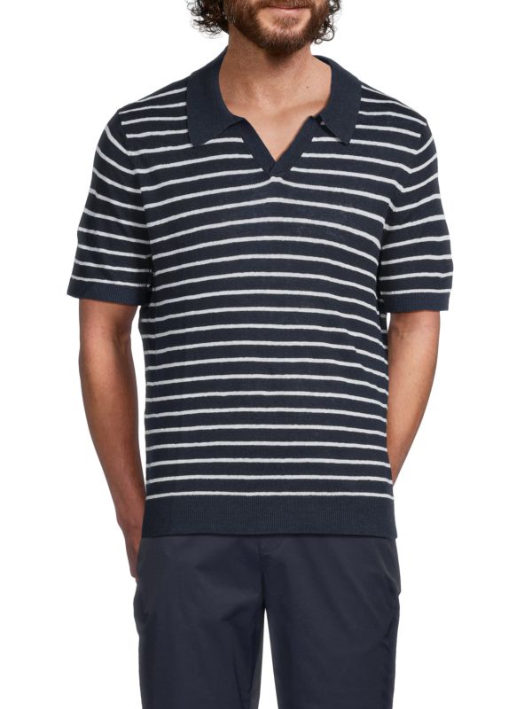 Striped Linen Polo Onia