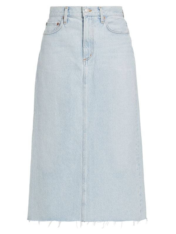 Della Denim Maxi Skirt Agolde