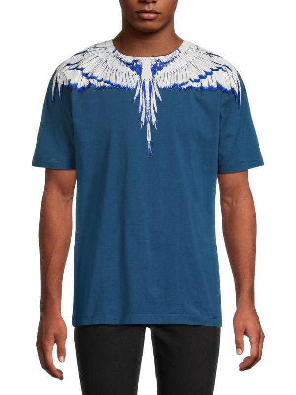 Wings Graphic Cotton T-Shirt Marcelo Burlon