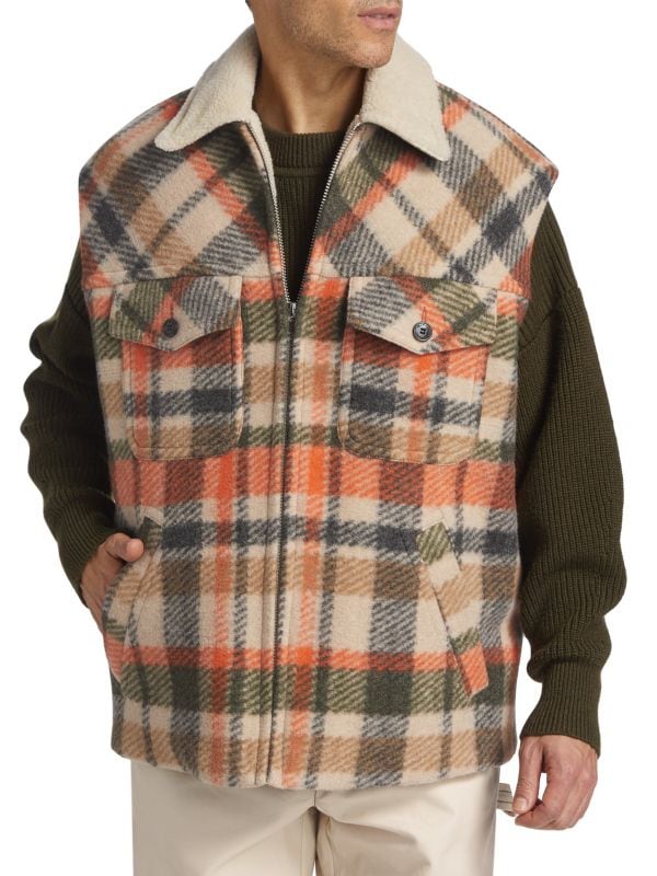 Kiraneo Plaid Flannel Vest Isabel Marant