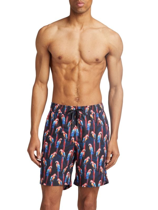 Parrots Tropical Print Swim Shorts Saks Fifth Avenue