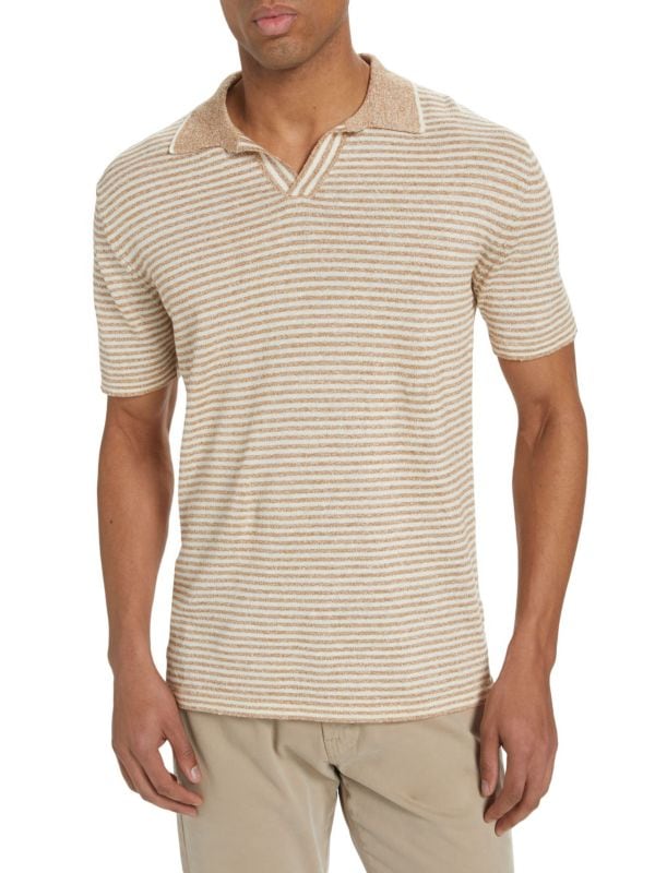 Beach Striped Linen Blend Polo Saks Fifth Avenue