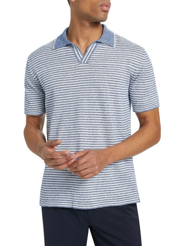 Beach Striped Linen Blend Polo Saks Fifth Avenue