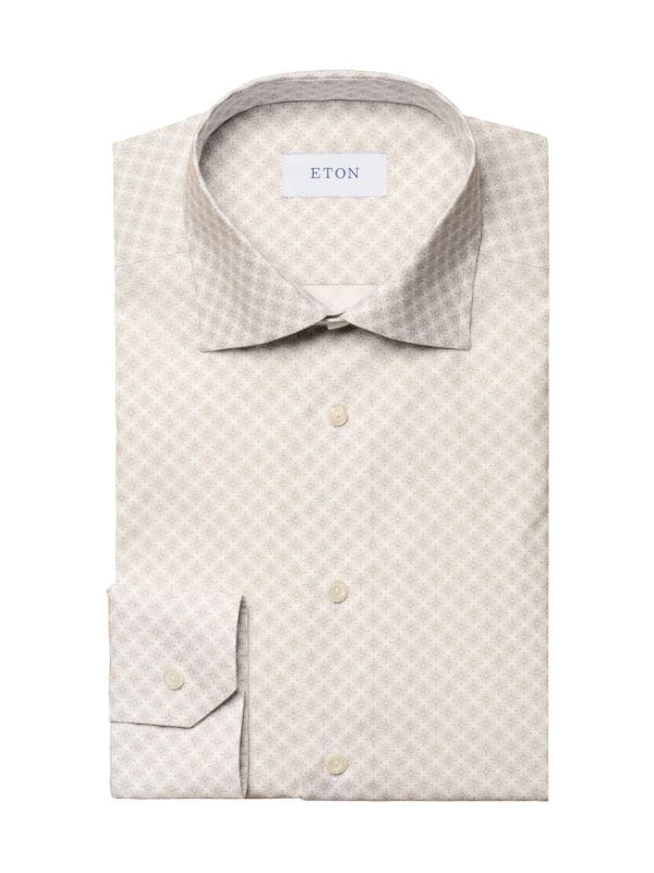 Slim-Fit Print Dress Shirt Eton