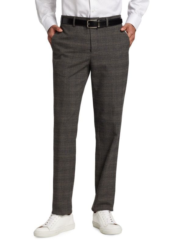 COLLECTION Tonal Plaid Trousers Saks Fifth Avenue