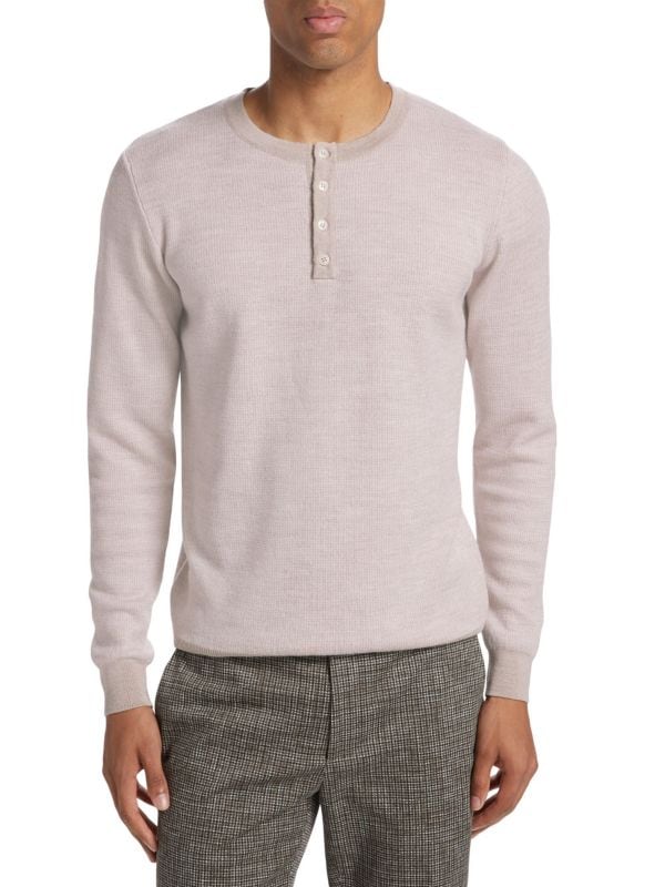 COLLECTION Birdseye Wool Henley Saks Fifth Avenue