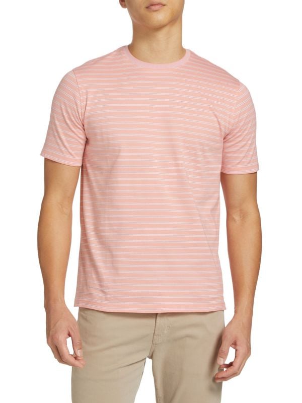 Slim-Fit Striped Crewneck T-Shirt Saks Fifth Avenue