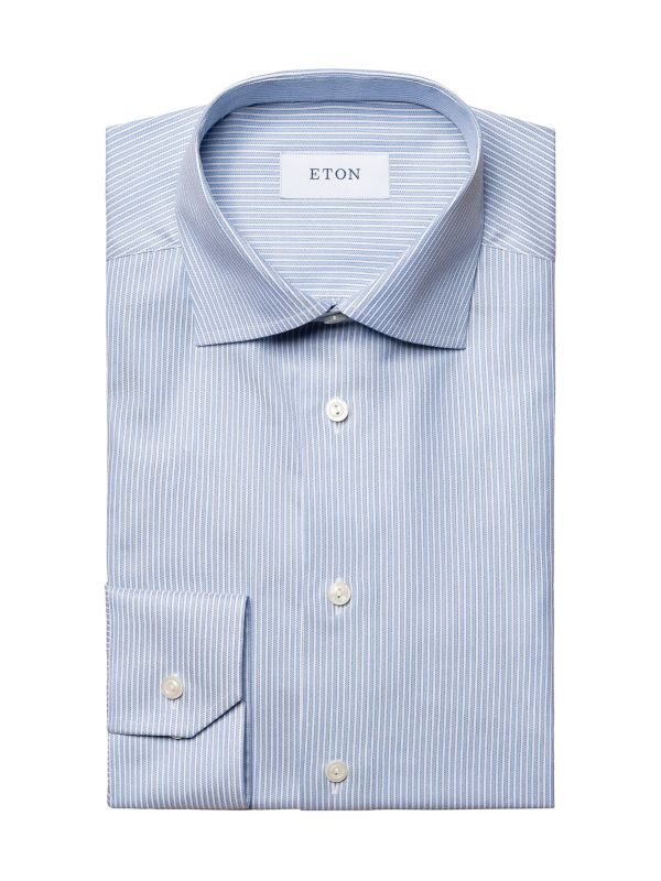 Contemporary-Fit Striped Dress Shirt Eton