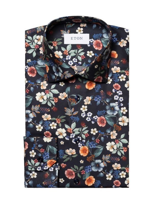 Slim-Fit Floral Shirt Eton