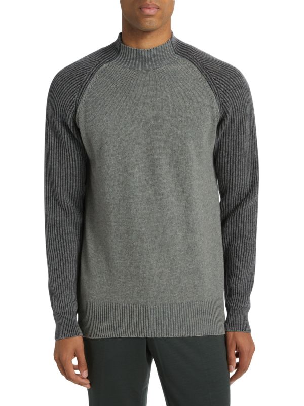 COLLECTION Ribbed Cotton & Wool-Blend Sweater Saks Fifth Avenue