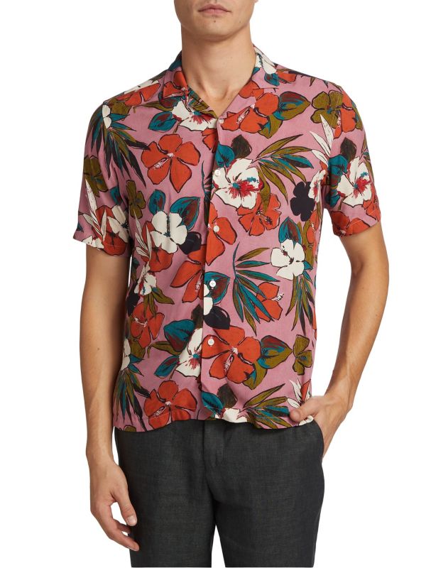 COLLECTION Tropical Floral Camp Shirt Saks Fifth Avenue