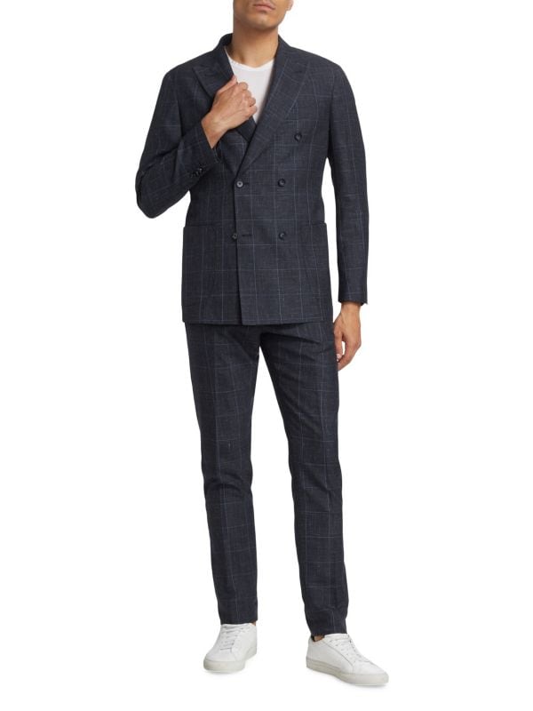 COLLECTION Windowpane Check Wool-Blend Suit Saks Fifth Avenue